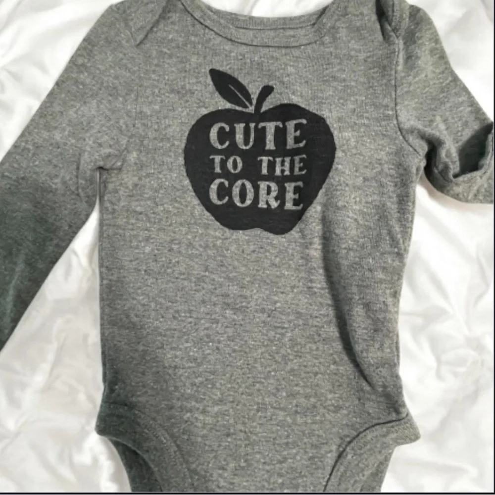 Carter's Green, Gray, and Blue Bodysuits Onsies Set of 4